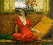 Wilson Irvine Lady in Red china oil painting reproduction